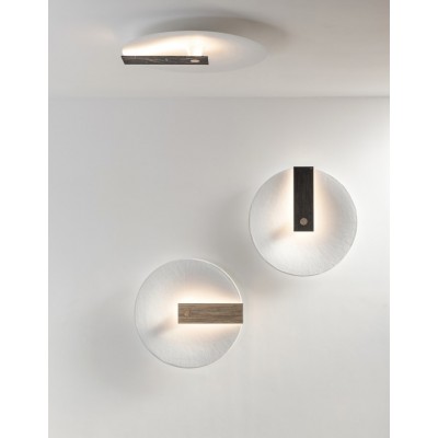 STATEMENT REFLECTIVE WALL FIXTURE BLACK MARBLE Ø70cm HANDMADE IN ITALY