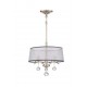 3-LIGHT SEMI FLUSH ORGANZA AND CRYSTALS USA