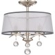 3-LIGHT SEMI FLUSH ORGANZA AND CRYSTALS USA
