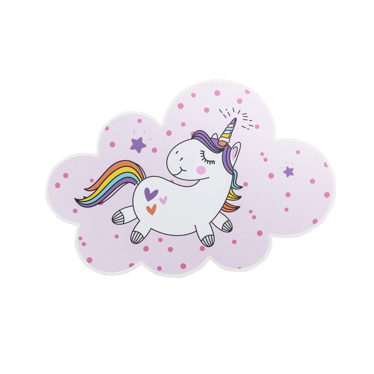 Φωτιστικό Τοίχου LED Σύννεφο Ροζ Μονόκερος Unicorn Fairytale Babsy