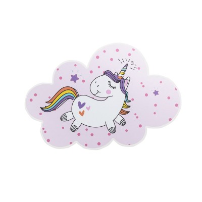 Φωτιστικό Τοίχου LED Σύννεφο Ροζ Μονόκερος Unicorn Fairytale Babsy