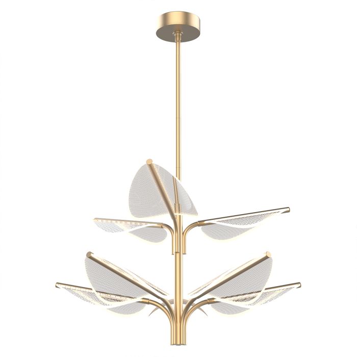 Κρεμαστό Φωτιστικο LED Leaf Acrylic Natural Brass L