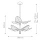 Κρεμαστό Φωτιστικο LED Leaf Acrylic Natural Brass L