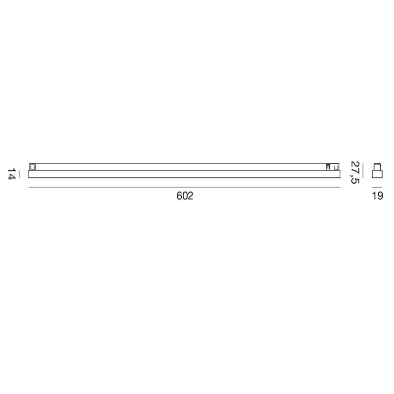 ΓΡΑΜΜΙΚΟ ΦΩΤΙΣΤΙΚΟ ΜΑΓΝΗΤΙΚΗΣ ΡΑΓΑΣ L:30,2cm 24W MATT GOLD ITALY