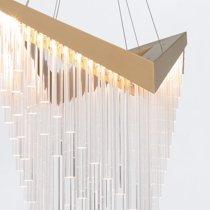 ΚΡΕΜΑΣΤΟ ΦΩΤΙΣΤΙΚΟ CHANDELIER MATT GOLD ACRYLIC 